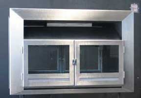 Insert with stainless doors